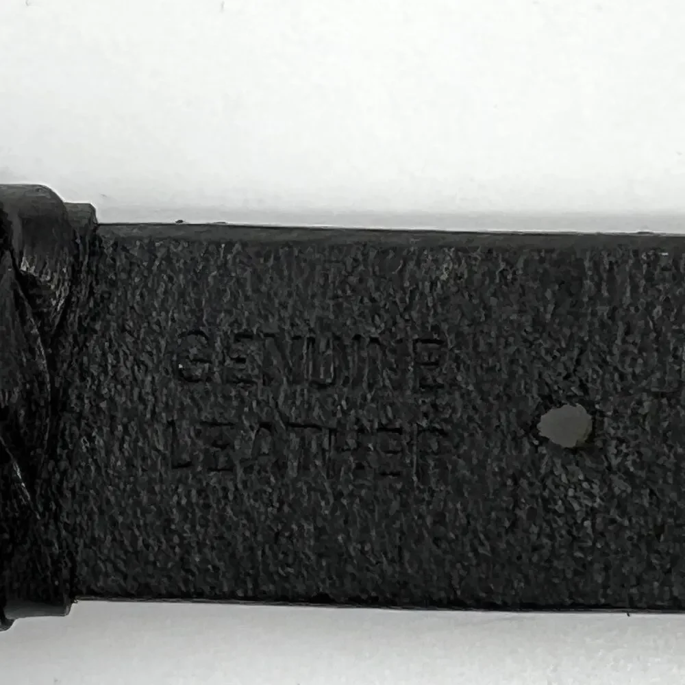 Genuine Leather Braided Belt Black 39